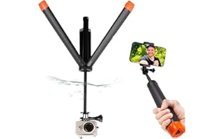 Extendable Tripod, 4 in 1 Selfie Stick Tripod Water Resistant Floating Selfie Stick or Grip with 1/4 Inch Screw for Action 5 