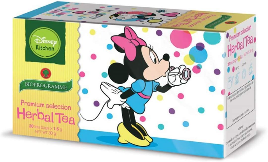 Micky Mouse Minnie Mouse Tea 30g | Disney Kitchen Black Currant Berry Bush Apple Fruit 20 Bags