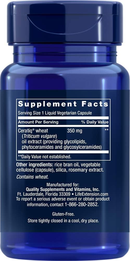 Life Extension Skin Restoring Ceramides, 30 Liquid Vegetarian Capsules (Packaging may vary): Health & Personal Care