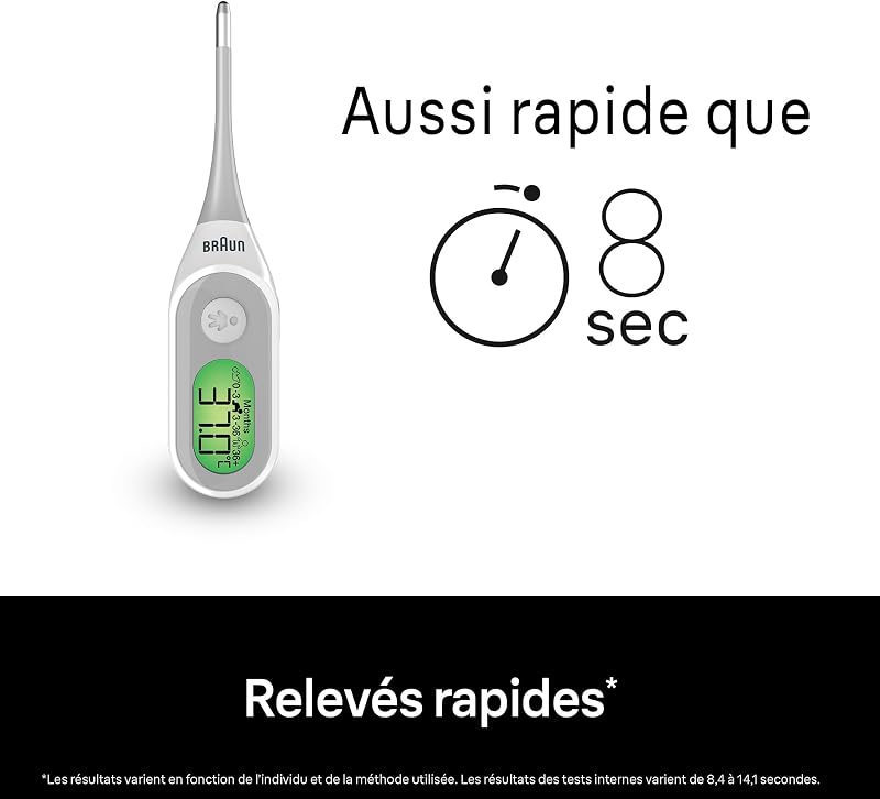 Age Precision Thermomètre numérique | Pour utilisation multi-sites | Voie orale, rectale ou axillaire | Convient aux bébés et aux nourrissons | Marque #1 auprès des médecins(1) | PRT2000