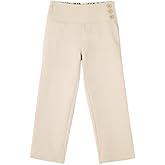 Bienzoe Girls School Uniform Pant: Kids Adjustable Waist Durable Straight Leg Dress Trouser