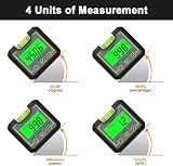 Huepar Digital Level Box 0-360° Inclinometer with Magnetic V-Groove Base Bevel view 2