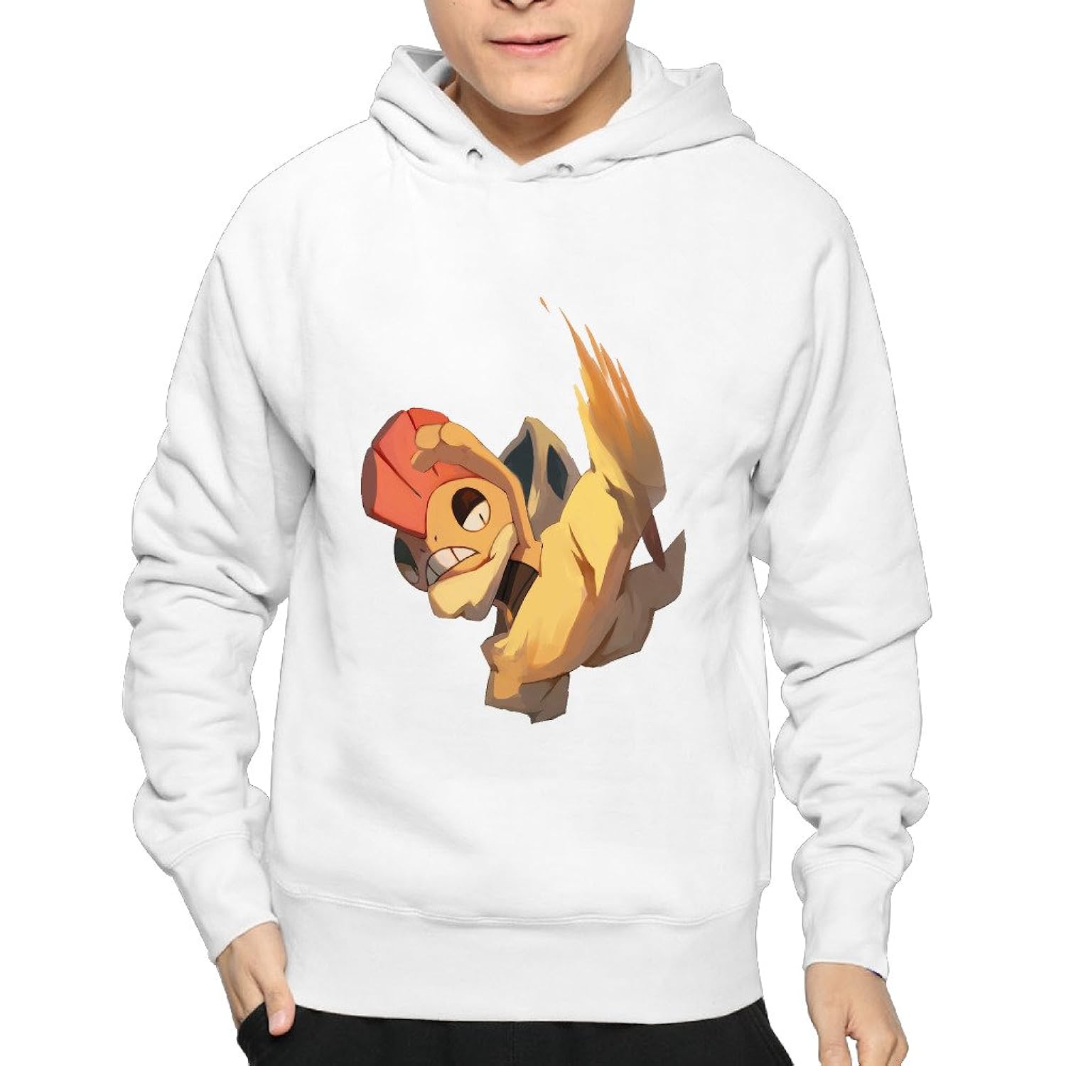 Vska Mens Long Sleeve O-Neck Print Fashionable Relaxed Sweatshirt