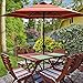 Abba Patio 9ft Outdoor Patio Market Table Umbrella with Push Button Tilt and Crank for Garden, Lawn, Deck, Backyard & Pool, Red Striped