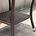Patiorama Outdoor Wicker Patio Side Table, Weather Resistant Rattan Coffee Table, Square End Table, Aluminum Frame, Espresso Brown