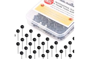 Yalis Push Pins Map Tacks 1/8-Inch Assorted Color Beads Head Map Marking Push Pins,500-count (Black)