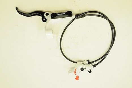 white shimano hydraulic brakes