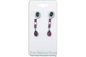 The Display Guys Pack of 100 pcs 2x4" inch (5cmx10xm) White Paper Necklace Earrings Display Hanging Cards for Jewelry Accessory Display