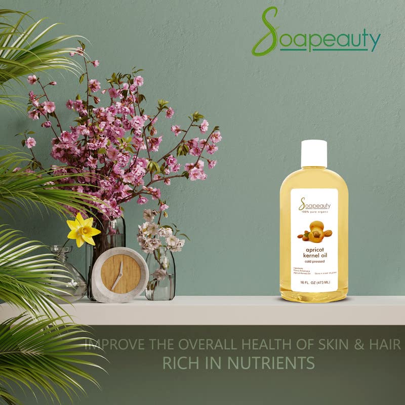 Soapeauty Apricot Kernel Oil Cold Pressed 100 Pure Natural Apricot Oil