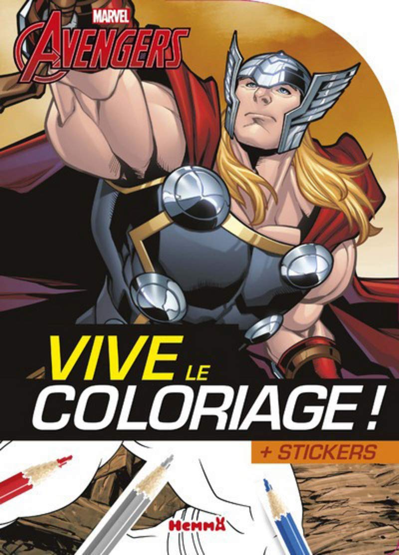 Amazon Com Marvel Avengers Vive Le Coloriage Thor French Edition 9782508037863 Collectif Sojic Stephanie Books