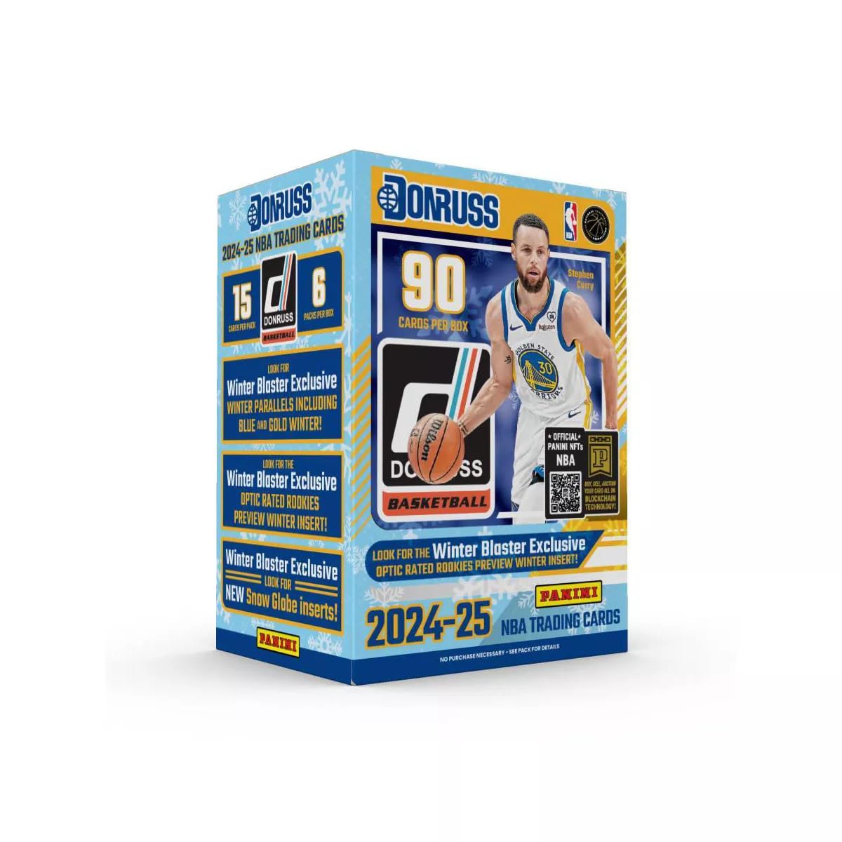 Photo 1 of 2024-25 Panini NBA Donruss Basketball Trading Card Blaster Box (Winter Blaster Exclusive Optic Rated Rookies Preview Winter Inserts)