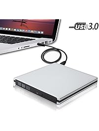 USB3.0 Computer CD DVD External Drive for Laptop Notebook PC Desktop,TENNBOO Portable CD/DVD-RW Burner Writer Player Support Windows XP/ Vista/7/8/2000,Mac,Plug and Play High Speed Data Transfer