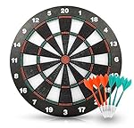 ActionDart - Soft Tip Safety Darts and Dart Board - Great Games for Kids - Leisure Sport for Office