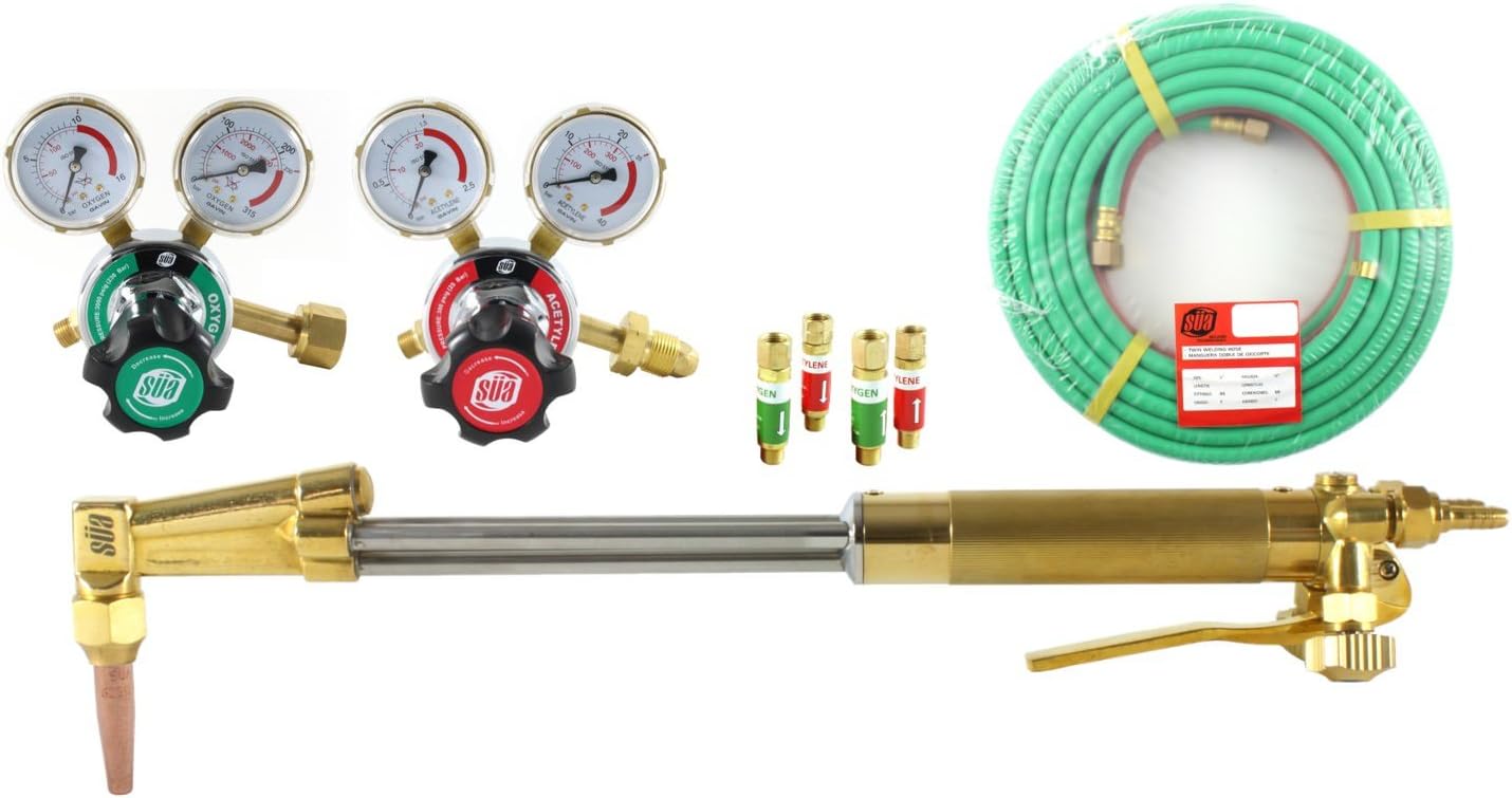 Gas Cutting Torches 18 Acetylene Cutting Torch Regulator Kit 90 Deg
