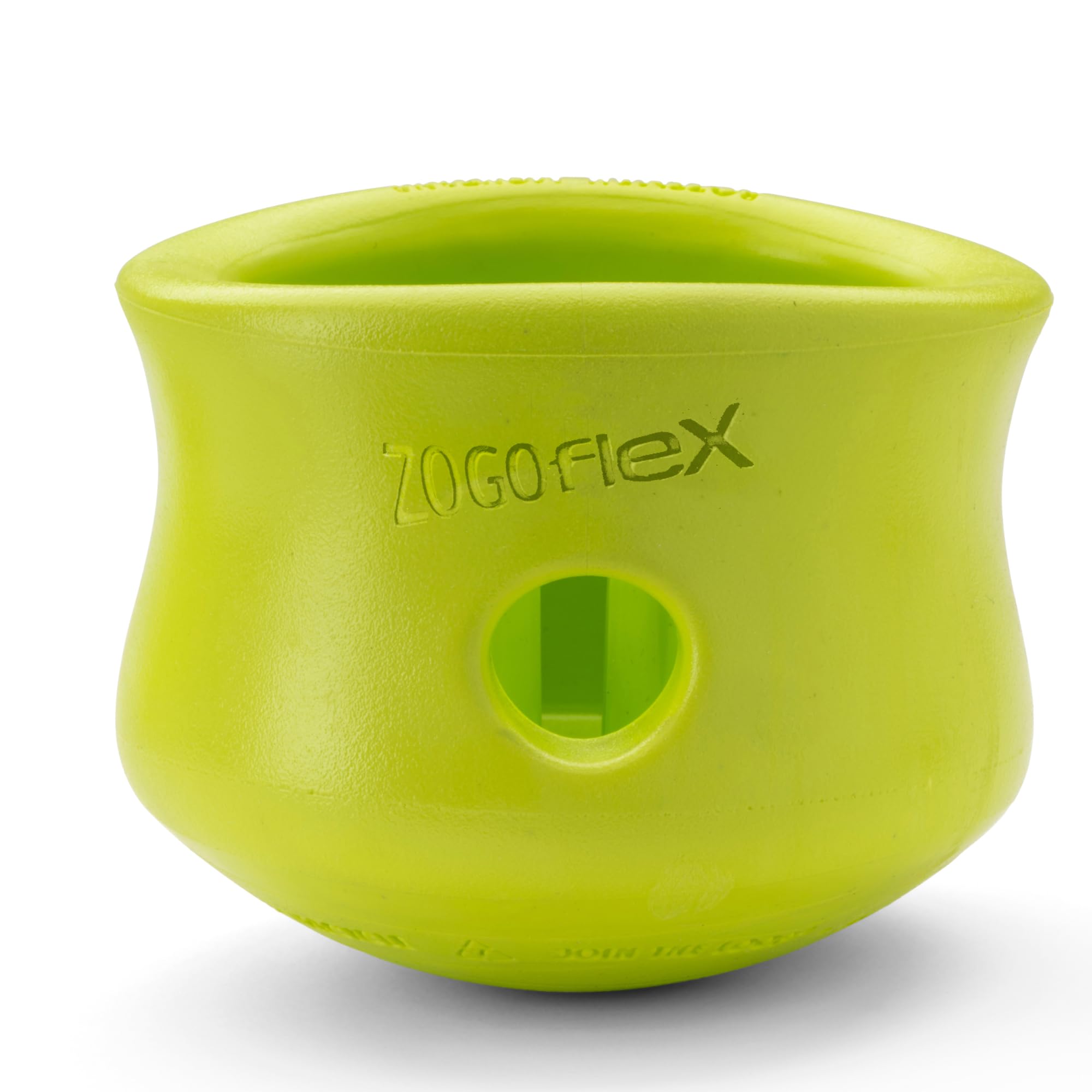 WEST PAW Zogoflex Toppl Interactive Treat Dispensing Dog Puzzle Play Toy, 100% Guaranteed Tough, It Floats!, Made in USA,X- Large, Green