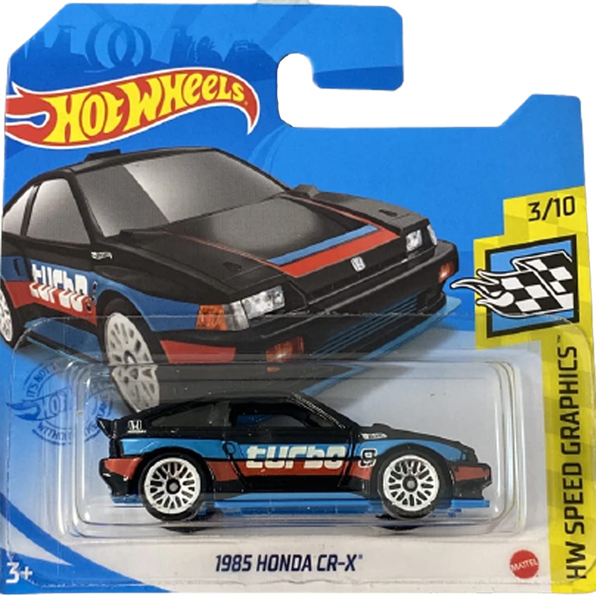 Hot Wheels 1985 Honda CR-X HW Speed Graphics 3/10 (090/250) 2021 Short Card