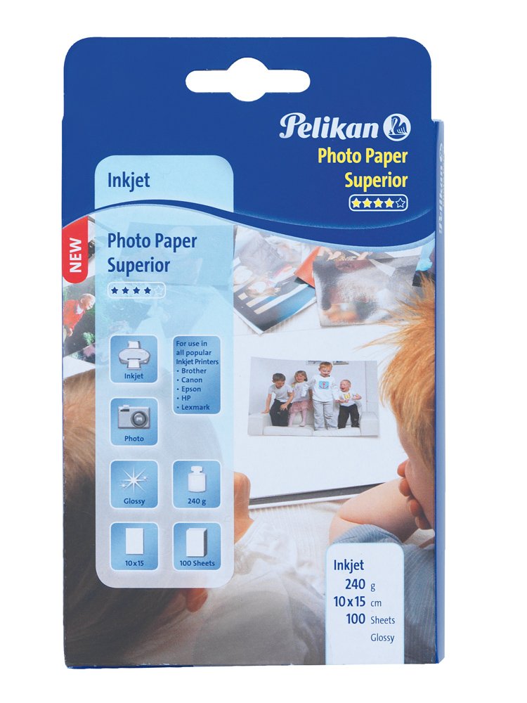 Pelikan 106005 Superior Photo Paper 10 x 15 cm Shiny 100 Sheets