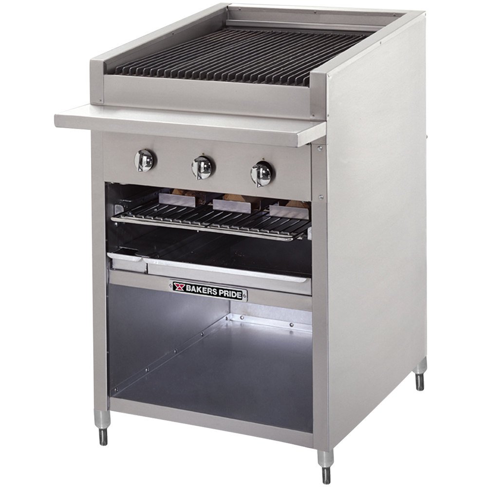 Liquid Propane Bakers Pride F-60R Gas Floor Model Radiant Charbroiler High Performance 60" - 21