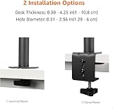Amazon Basics Adjustable Dual Computer Monitor Arm Mount Holds Monitors Up To view 5