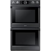 SAMSUNG 30" Smart Double Wall Oven w/Flex Duo, Steam Cook, Wi-Fi, Large Oven Capacity, NV51K7770DG/AA, Fingerprint Resistant Stainless Steel, Black