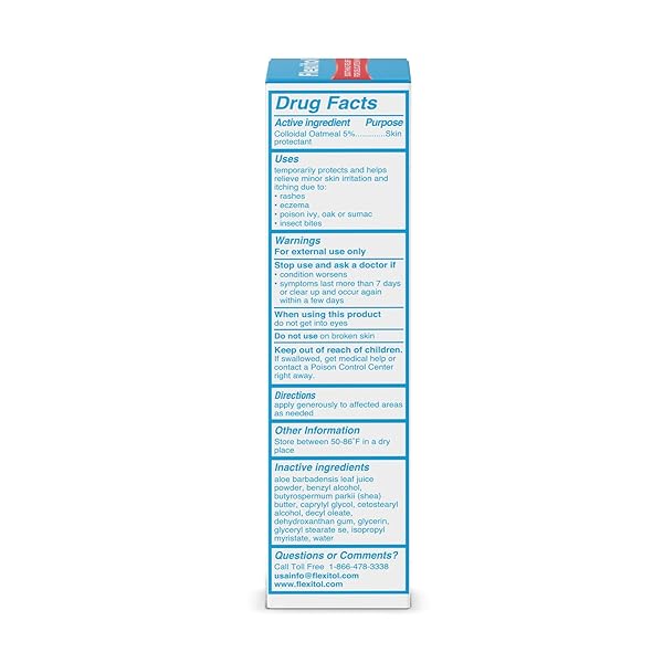 FLEXITOL FACE AND EYELID ECZEMA CREAM FOR SENSITIVE SKIN, 5% COLLOIDAL OATMEAL, SOOTHING EYE TREATMENT FOR ECZEMA AND DERMATITIS, HYDRATING NON-GREASY OINTMENT FOR DRY, ITCHY SKIN, 1.4 OZ