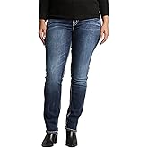 Silver Jeans Co. Women's Suki Mid Rise Curvy Fit Skinny Jeans