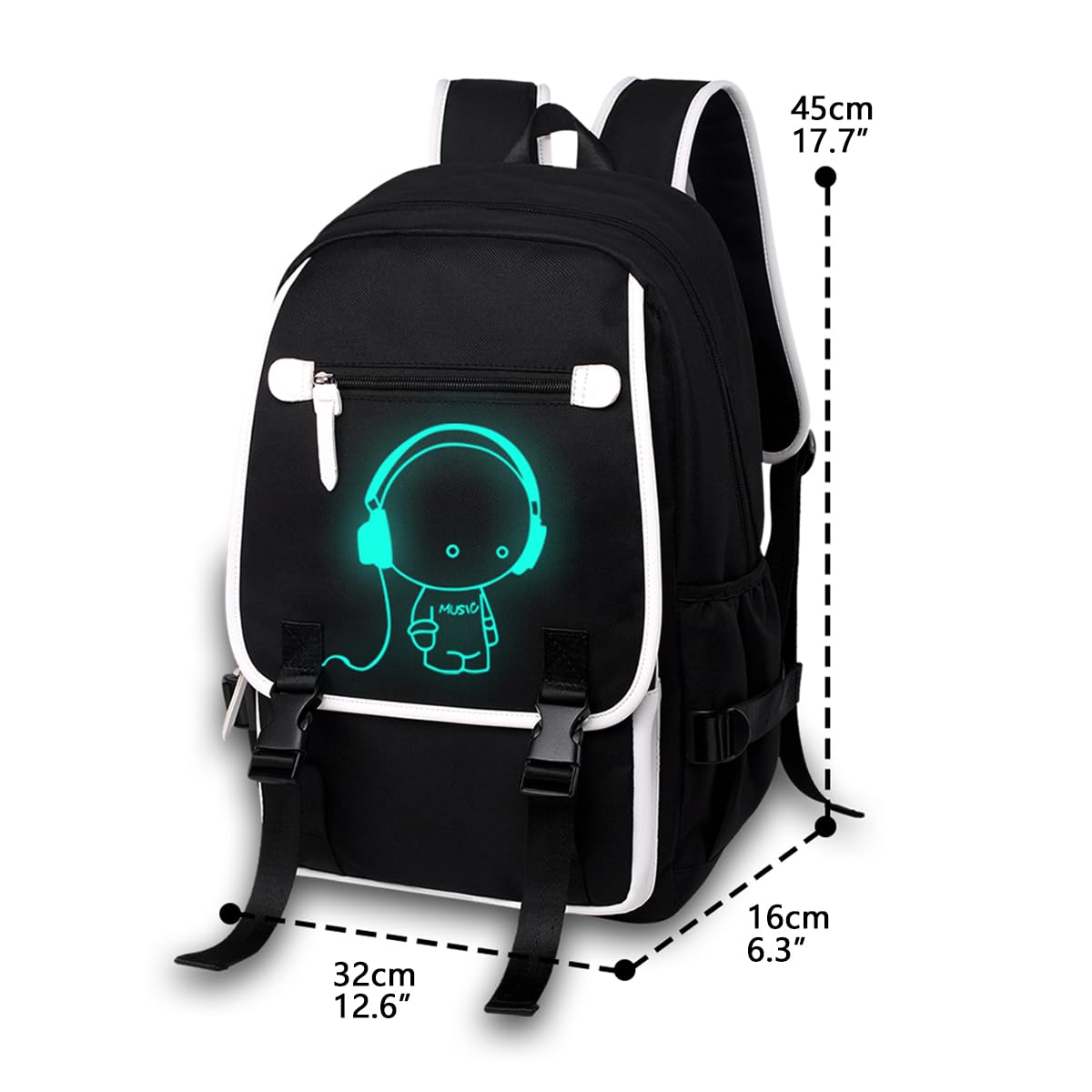 Asge Large 3 Piece Backpack Set - Boys & Girls Teenage Reflective Waterproof School Satchel for Travel & Outdoor