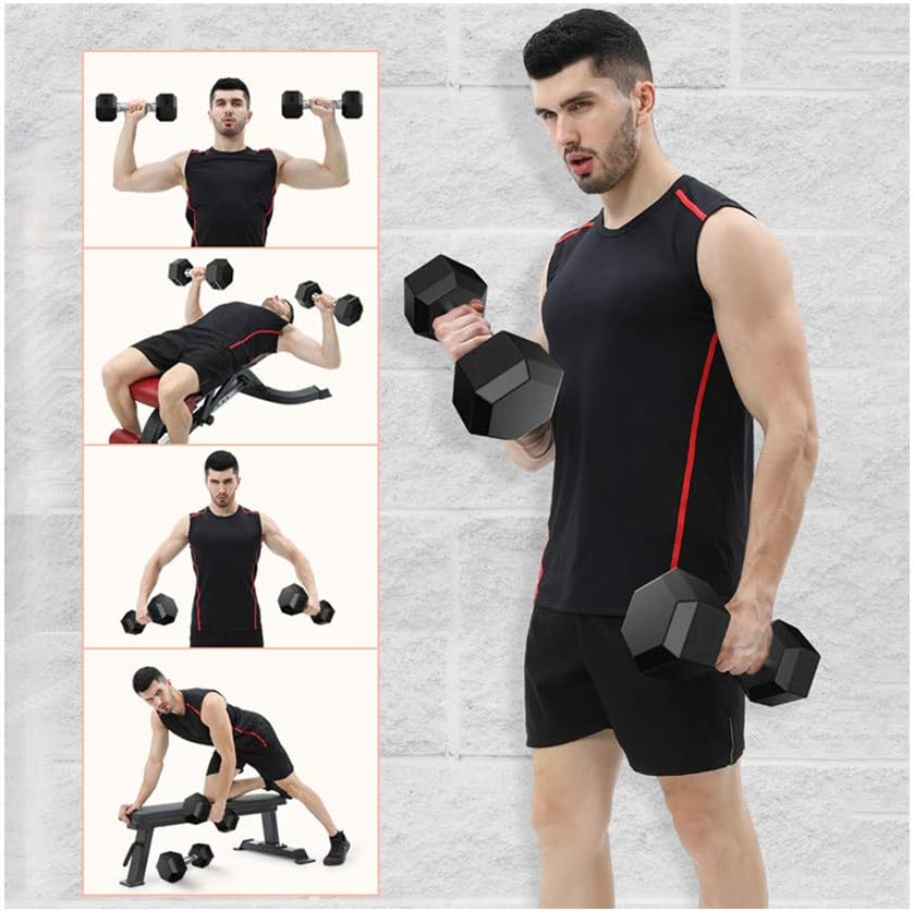 Fitness Dumbbells Barbell Set Of 2 Hex Dumbbell With Metal Handles Heavy Dumbbell Exercise Arms Training Biceps Workout