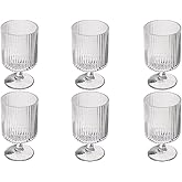 Abode Homewares Mesa Mini Stacking Premium Acrylic Drinkware Indoor/Outdoor, Goblet, Clear, 10oz, Set of 6