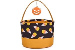 FLYCALF Boo Basket Halloween Bucket Trick or Treat Bags Fabric Gift Bags Candy Ice Basket with Ornament Bag for Boys Girls Party Accessory