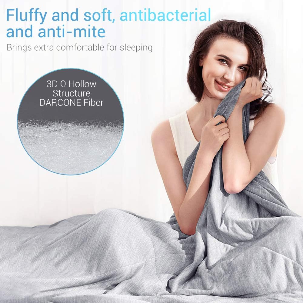 Elegear Cooling Quilt for Night Sweats Q-Max 0.5 Arc-Chill 3.0 Summer Cool Fiber Blanket for Hot Sleeper Sofa and Adult - Image 4