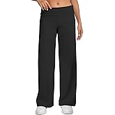 HeSaYep Women's Wide Leg Sweatpants Workout Lounge Pants Fold Over Low Rise Yoga Pants