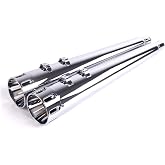 SHARKROAD 4.4" Chrome Slip On Mufflers | For Harley Davidson Touring Models, 2009-2016