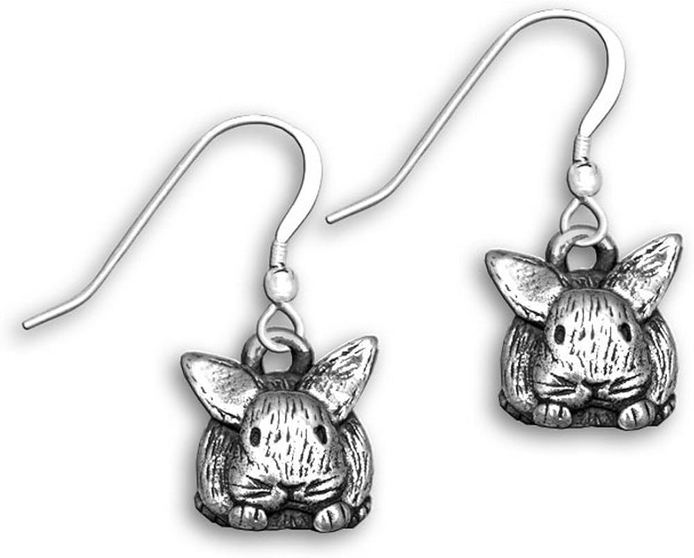 Sterling Silver Bunny Earrings by The Magic Zoo Dangle