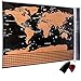 Scratch Off World Travel Map Poster With Outlined U.S. States- Bonus Guitar Pick Scratch Tool, Pick Storage Pouch. Re-live Your Memories!