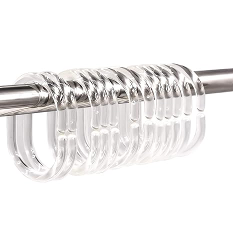 Shower Curtain Rings Plastic Curtain C Rings Hook Hanger Bath