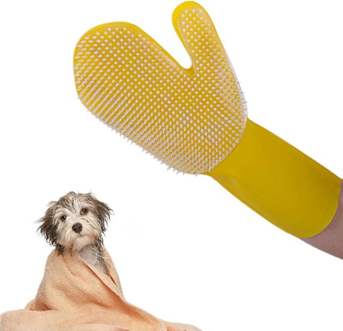 Pet Shower Glove, Pet Bathing Mittens, Dog Grooming Brush