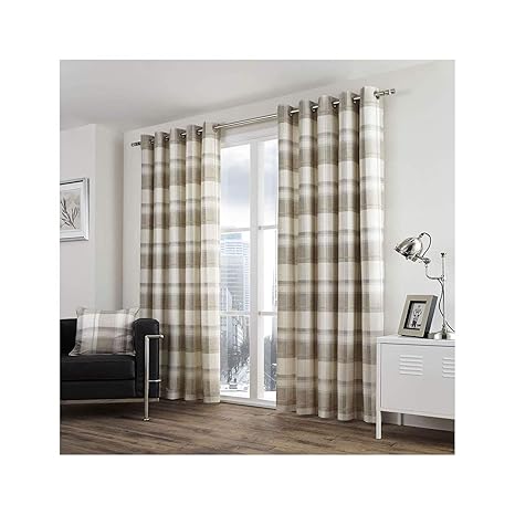 Shawsdirect Balmoral Check 100 Cotton Fully Lined Eyelet Ring