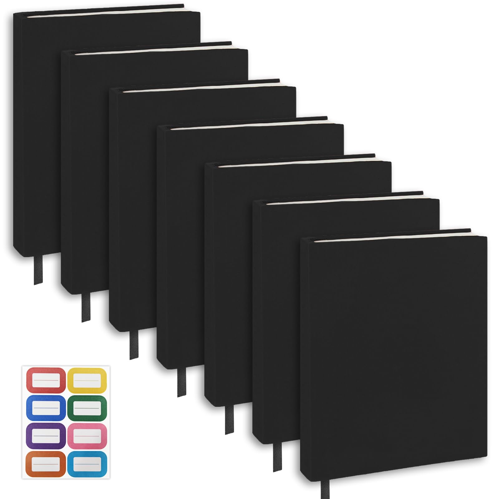 Photo 1 of KICNIC Black Book Covers 7 Pack, 9x11 Inch Jumbo Stretchable Book Sox for Most Hardcover Books, Up to 10”X12.5” Washable, Reusable Protective Covers for Textbooks