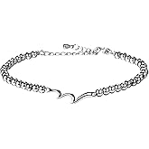 OIDEA Wave Bracelet for Women: Stainless Steel Best Friend Bracelet Adjustable Stackable Charm Beaded Bracelets Birthday Gifts for Woman Mom Wife Grandma