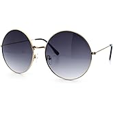 SA106 Classic Oversize Style Hippie Round Circle Lens Sunglasses