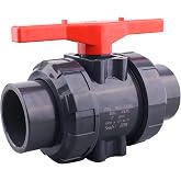 DERNORD PVC True Union Ball Valve with Full Port, EPDM O-Rings, and Reversible PTFE Seats,Rated at 200 PSI (3 inch Socket)