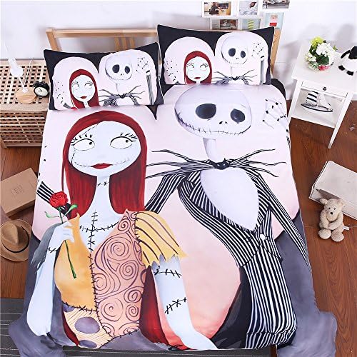 3D Crazy Bedding Set 3pcs Bedclothes Duvet Cover Bed Sheet Children Kids Comforter Bed cotton (king, couple)