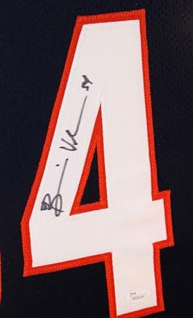 brian urlacher signed framed jersey