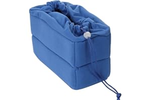 Yimidear Shockproof Padded Foldable Partition Camera Insert Protective Bag for DSLR Shot Or Flash Light (Blue)