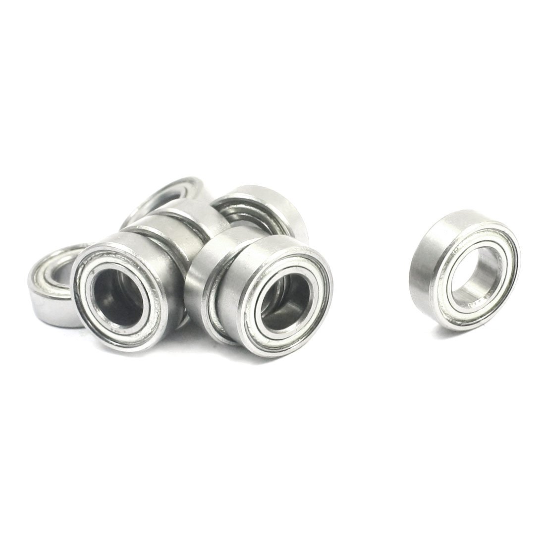 sourcing map 10Pcs Shielded Deep Groove Ball Radial Bearings 6mm x 12mm x 4mm