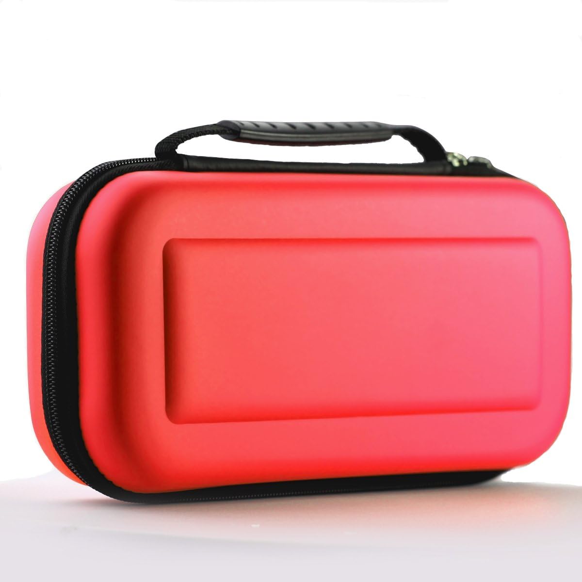 MallTEK Travel Carrying Case for Nintendo Switch with 10 Built-in Game Card holders, Switch Bag EVA Hard Protective Shell Portable Anti-Shock for Nintendo Switch Console & Accessories (Red)