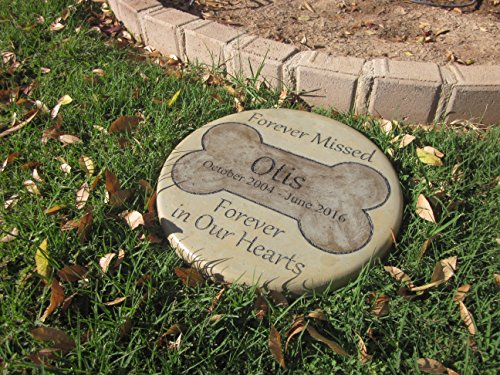 Personalized Pet Memorial Step Stone 11"Diameter" Forever Missed Forever in Our Hearts