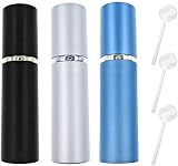 ZHIYE 10ML Perfume Atomiser Set, 3 Refillable Travel Bottles in Blue Black