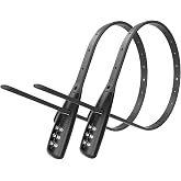 WARLION Zip Tie Lock - Adjustable Cable Lock, for Bike Rack, Motorcycle Helmet, Skateboard, Skis, French Door, Stroller &amp; Cabinet - Ideal for Lightweight Security (2 Pack)